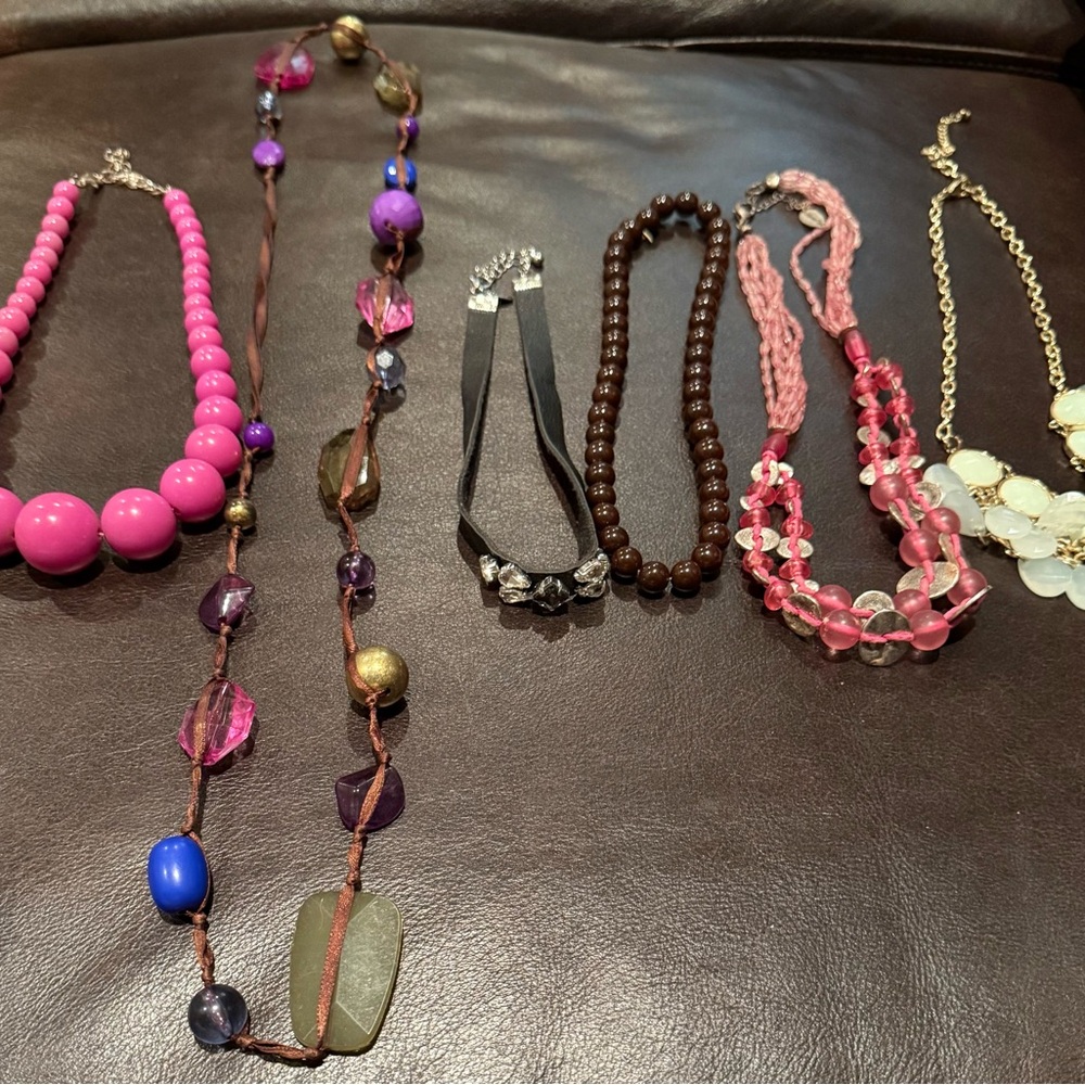 Coldwater Creek, Natasha, Rebel Nell, And Mix Material Necklace Bundle